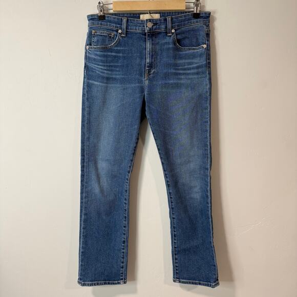 CQY Women's Friend Jeans Moment Blue Denim Mom Jean Straight Crop 28 - Picture 2 of 10